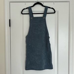 Blue Corduroy Overall Dress